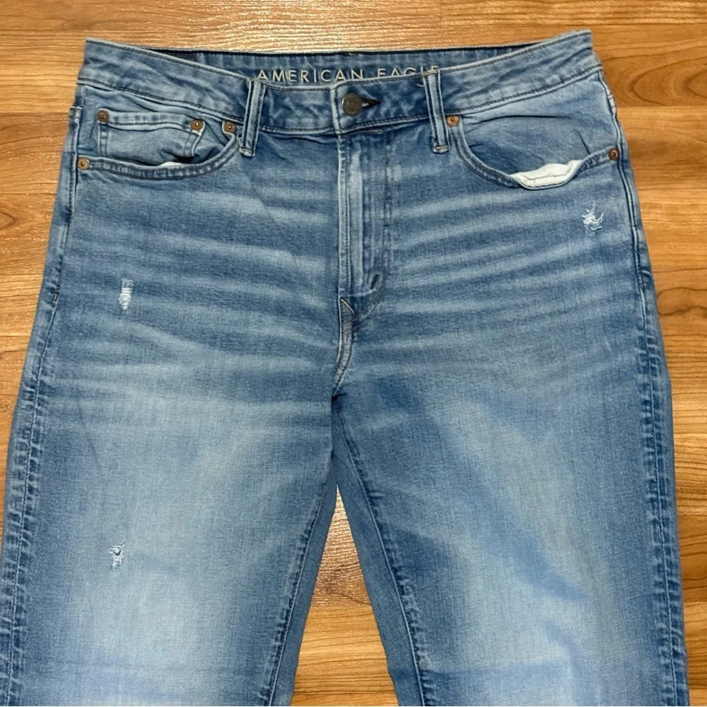 American Eagle Outfitters Men's Airflex Relaxed Straight Jeans 33x32 Flaw - Picture 2 of 12